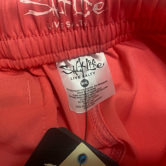 SOLD! Salt Life The Good Daze SLX QD Performance Volley Flamingo Pink Boardshort - Picture 15 of 15